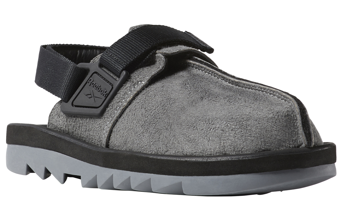 Шлепанцы унисекс Reebok Beatnik Sherpa серые черные, 44 EU