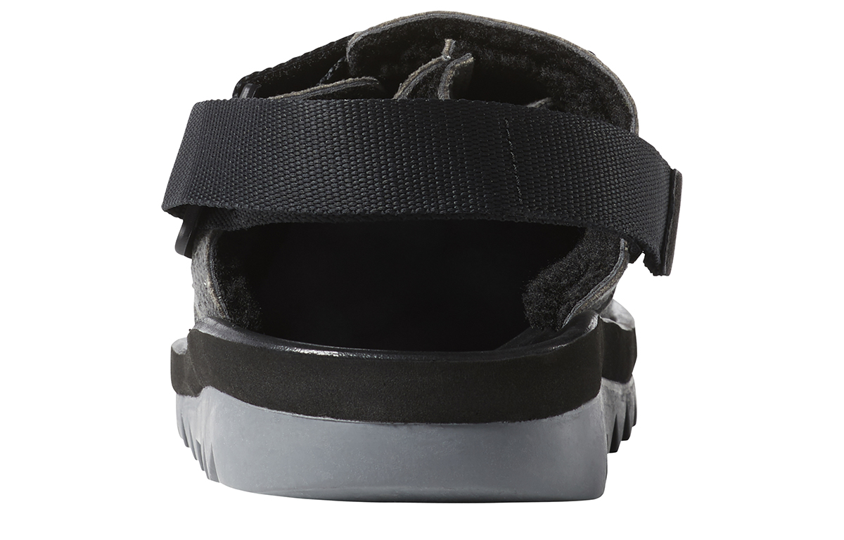 Шлепанцы унисекс Reebok Beatnik Sherpa серые черные, 44 EU