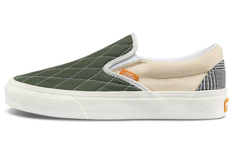 Слипоны унисекс Vans Slip-On зеленые светло-серые