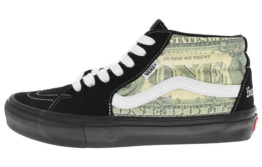 Кроссовки унисекс Vans Supreme X Grosso Mid черные, 45 EU