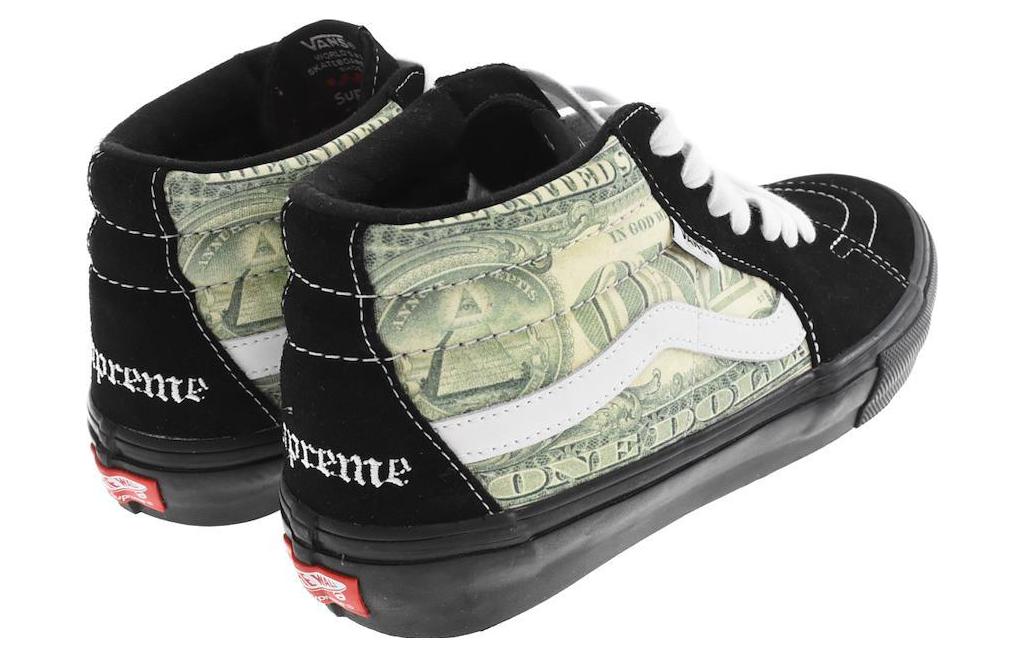 Кроссовки унисекс Vans Supreme X Grosso Mid черные, 45 EU