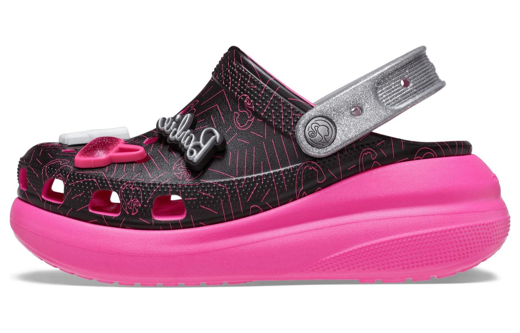 Шлепанцы женские Crocs Crush Clog Barbie черные, 34-35 EU