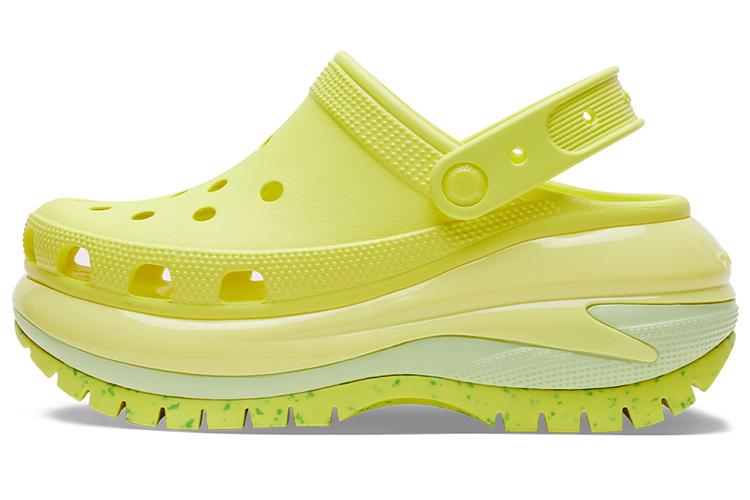 Шлепанцы женские Crocs Classic Crush Clogs неоново-зелёные