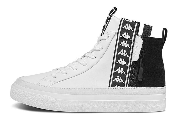 Кроссовки унисекс Kappa BANDA High-Top черно-белые, 41 EU