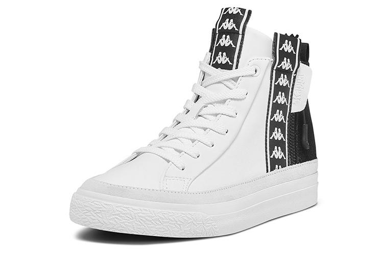 Кроссовки унисекс Kappa BANDA High-Top черно-белые, 41 EU