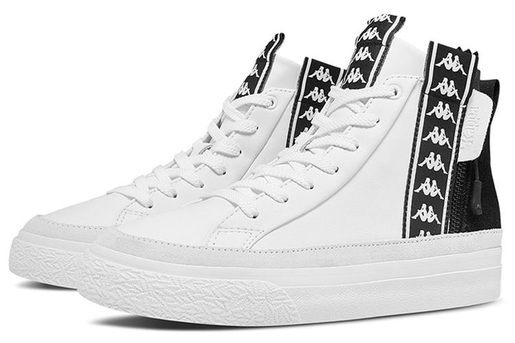 Кроссовки унисекс Kappa BANDA High-Top черно-белые, 41 EU