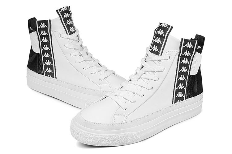 Кроссовки унисекс Kappa BANDA High-Top черно-белые, 41 EU