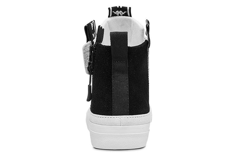 Кроссовки унисекс Kappa BANDA High-Top черно-белые, 41 EU