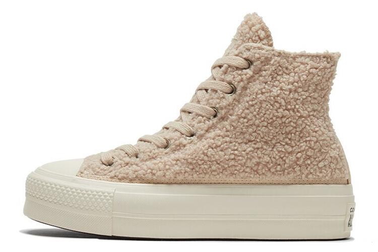 Кеды женские Converse Chuck Taylor All Star Platform Cozy Club бежевые, 41.5 EU