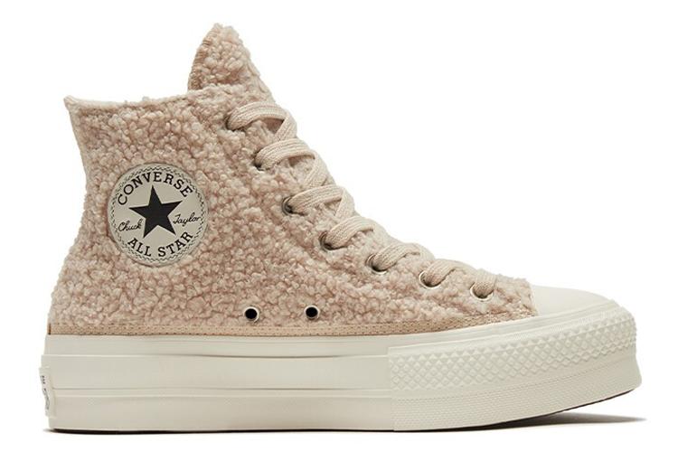 Кеды женские Converse Chuck Taylor All Star Platform Cozy Club бежевые, 41.5 EU