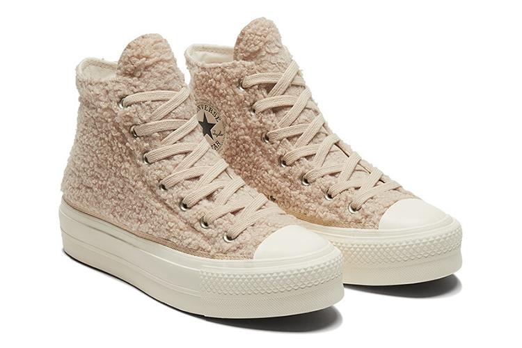 Кеды женские Converse Chuck Taylor All Star Platform Cozy Club бежевые, 41.5 EU