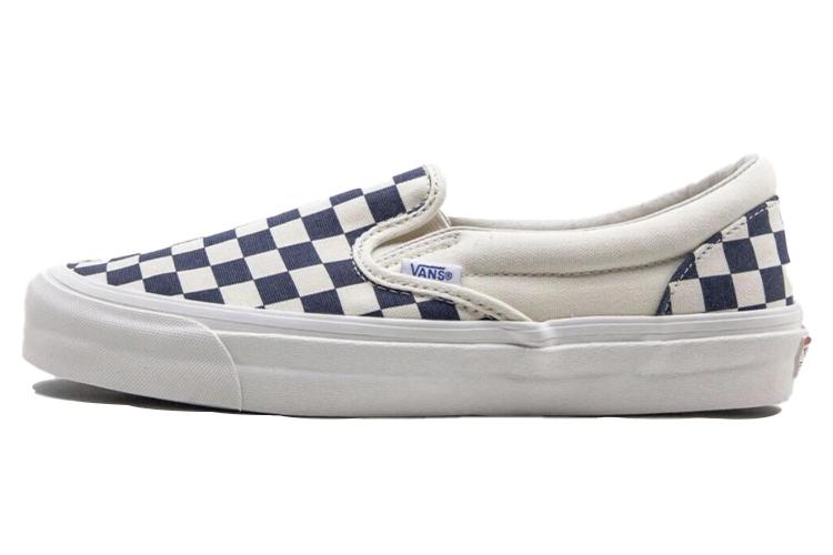 Слипоны унисекс Vans Og Classic Slip On Lx navy checkerboard