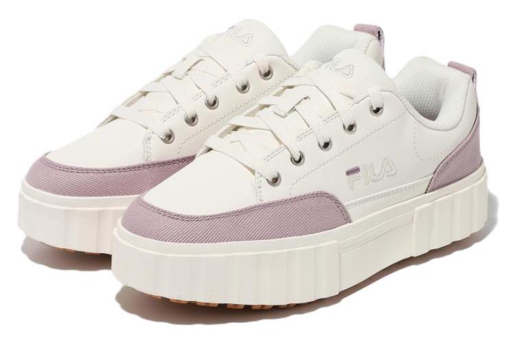 Кеды женские FILA Sand Blast Row Low Top белые и розовые, 39 EU