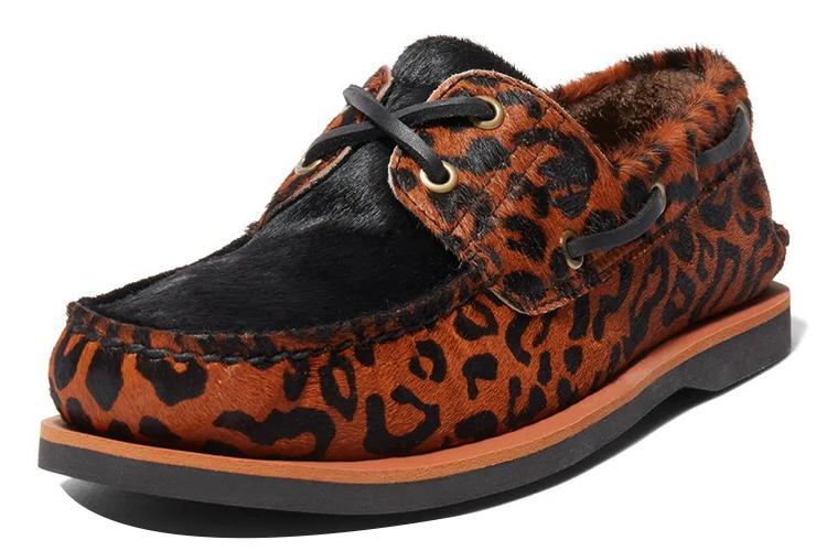 Лодочные мокасины мужские Timberland Classic Boat 2 Eye коричневые леопардовые, 41.5 EU