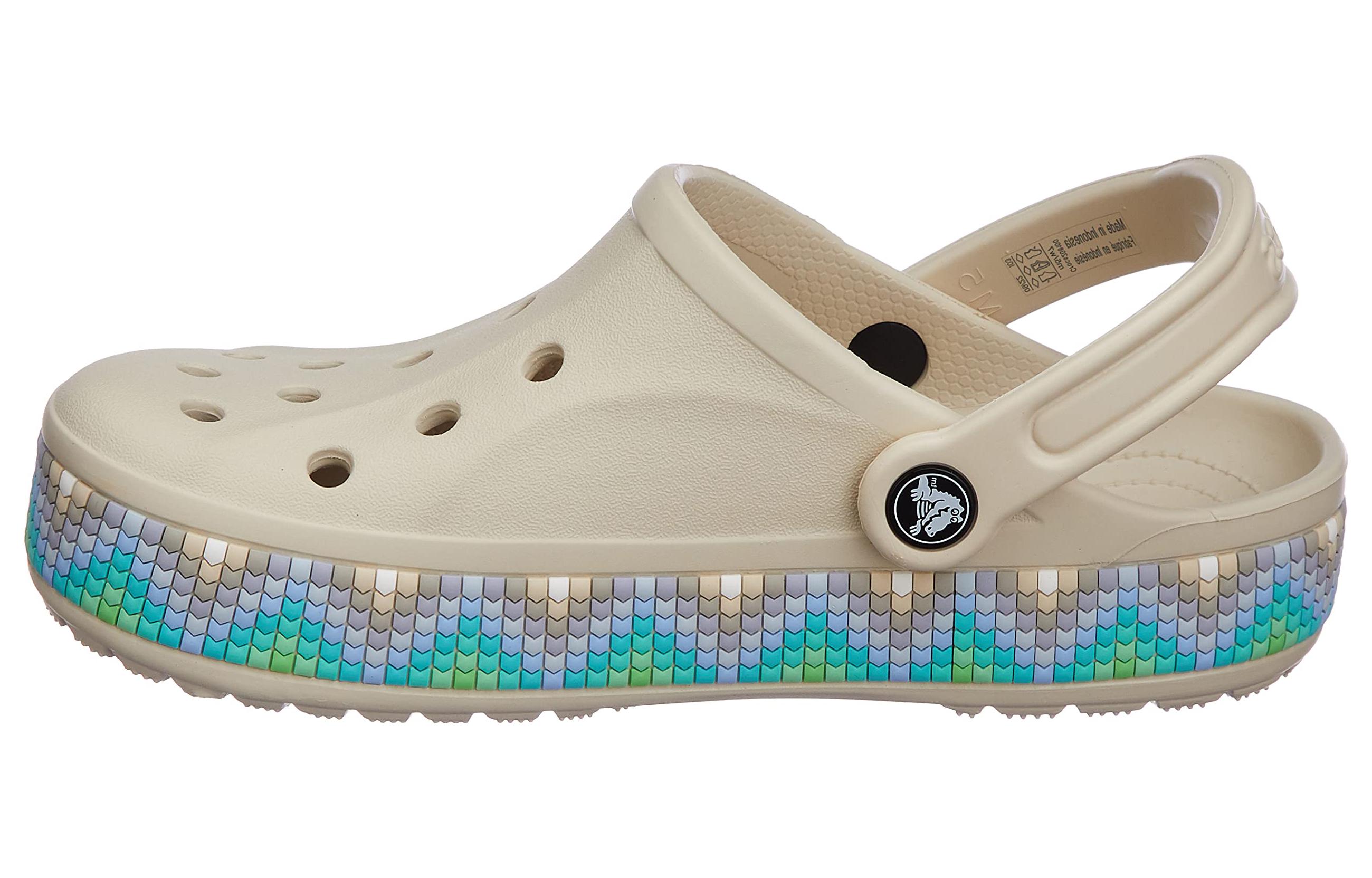 Шлепанцы унисекс Crocs Bayaband Chevron Band белые, 38-39 EU