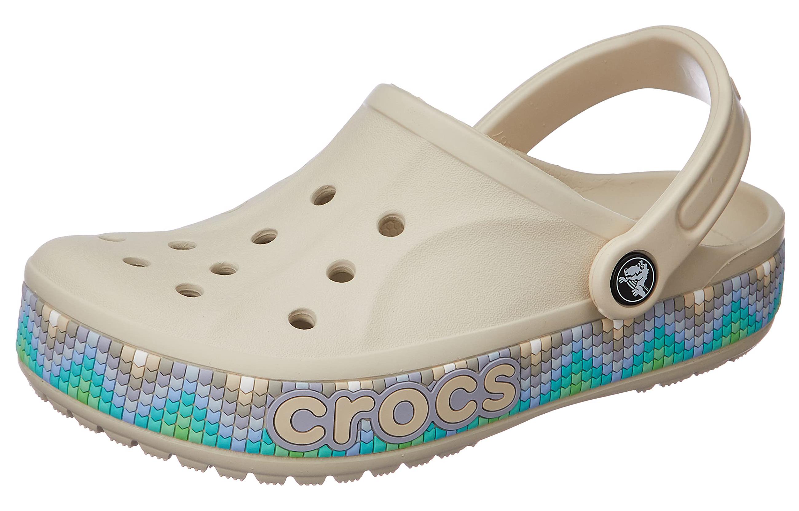 Шлепанцы унисекс Crocs Bayaband Chevron Band белые, 38-39 EU
