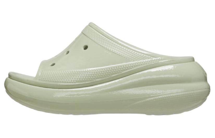 Шлепанцы женские Crocs Crush High Shine Slides светло-зеленые