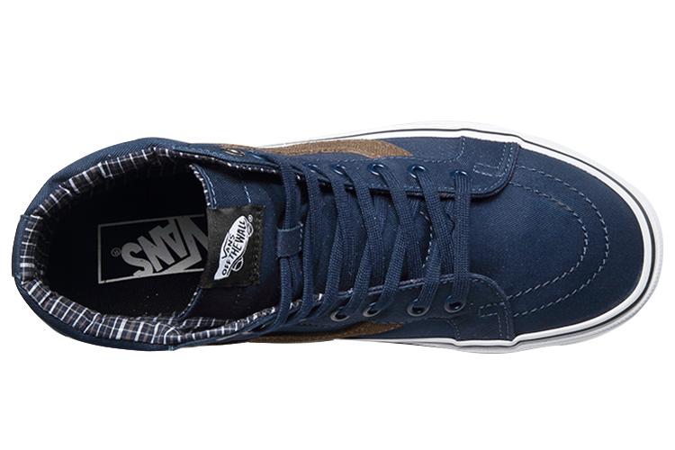 Кеды унисекс Vans SK8-Hi Reissue Cord & Plaid синие-коричневые, 39 EU