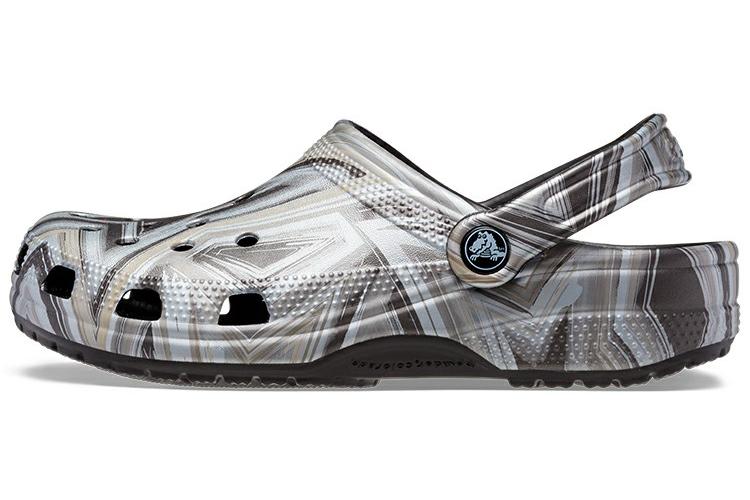 Шлепанцы унисекс Crocs Classic Clog многоцветные черные, 43-44 EU