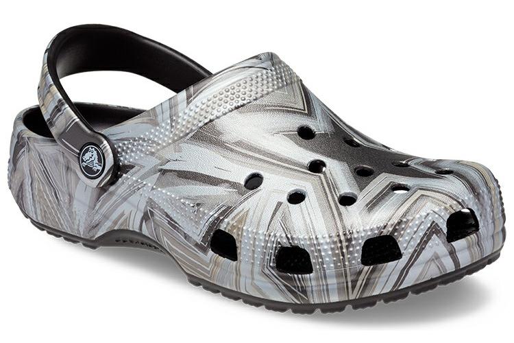 Шлепанцы унисекс Crocs Classic Clog многоцветные черные, 43-44 EU