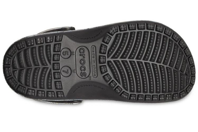 Шлепанцы унисекс Crocs Classic Clog многоцветные черные, 43-44 EU