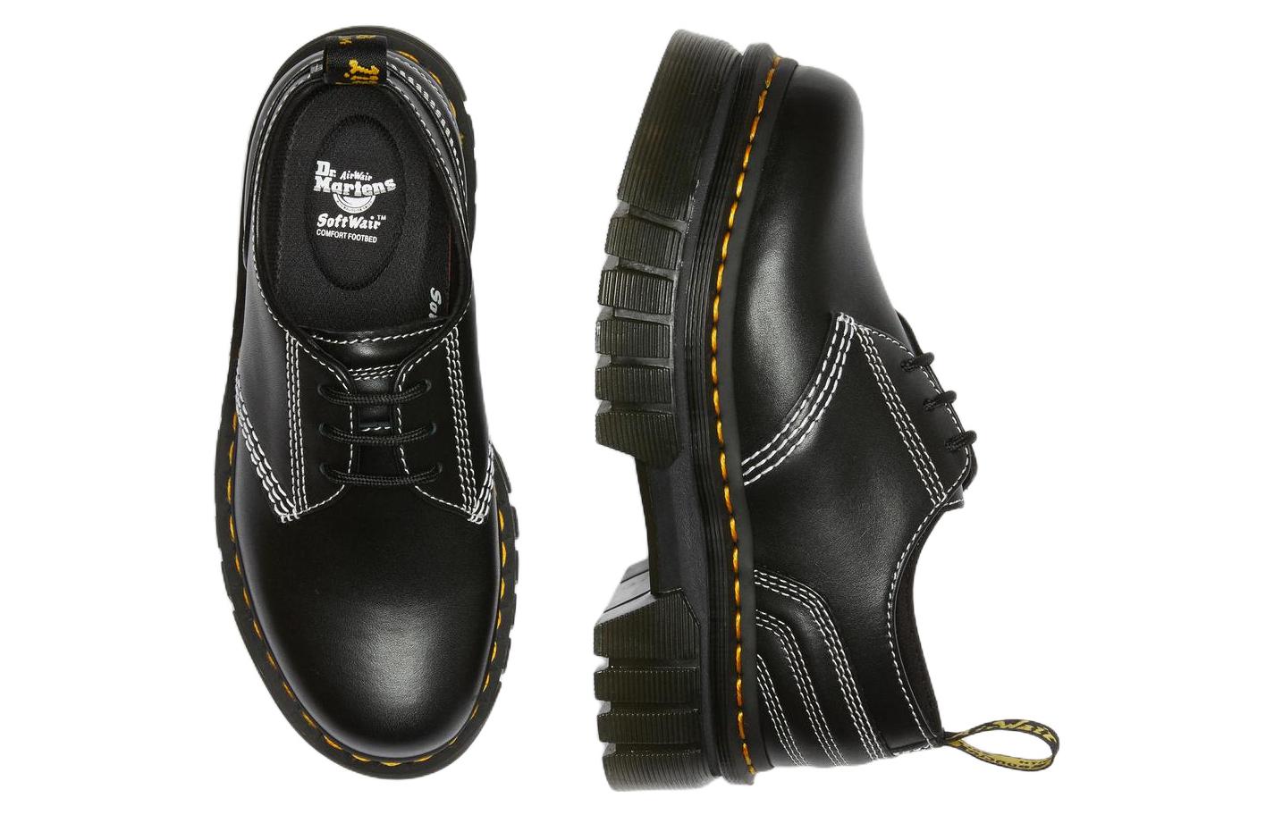 Полуботинки женские Dr. Martens Audrick черные-желтые, 37 EU