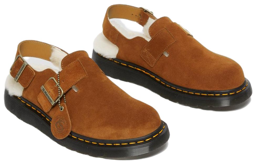 Шлепанцы мужские Dr. Martens Jorge Shearling Slingback Mule коричневые, 43 EU