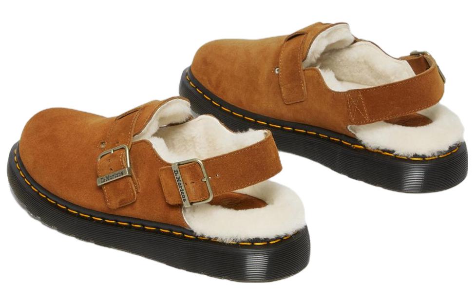 Шлепанцы мужские Dr. Martens Jorge Shearling Slingback Mule коричневые, 43 EU