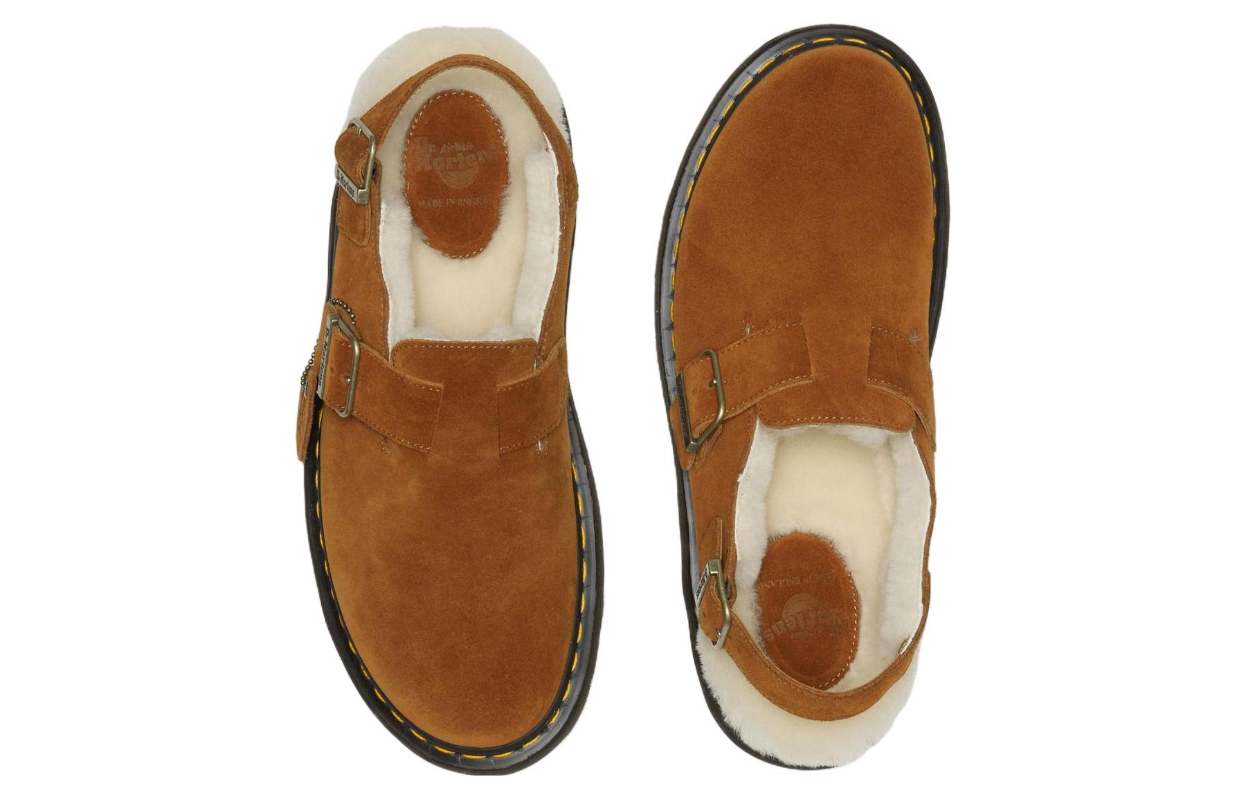 Шлепанцы мужские Dr. Martens Jorge Shearling Slingback Mule коричневые, 43 EU