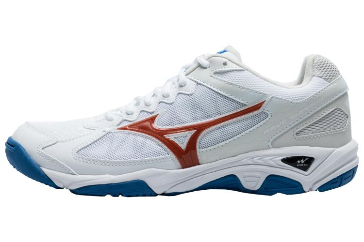 Кроссовки унисекс Mizuno Wave Supersonic Cn белые, голубые, красные, 38.5 EU