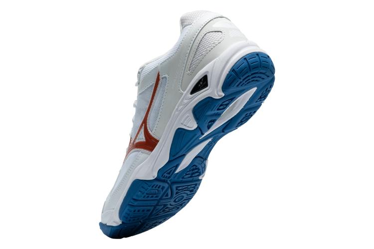 Кроссовки унисекс Mizuno Wave Supersonic Cn белые, синие, красные, 50 EU