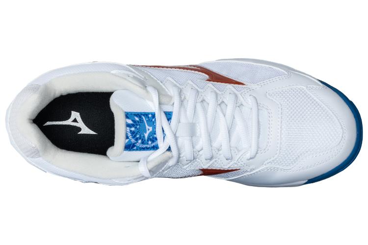 Кроссовки унисекс Mizuno Wave Supersonic Cn белые, синие, красные, 50 EU