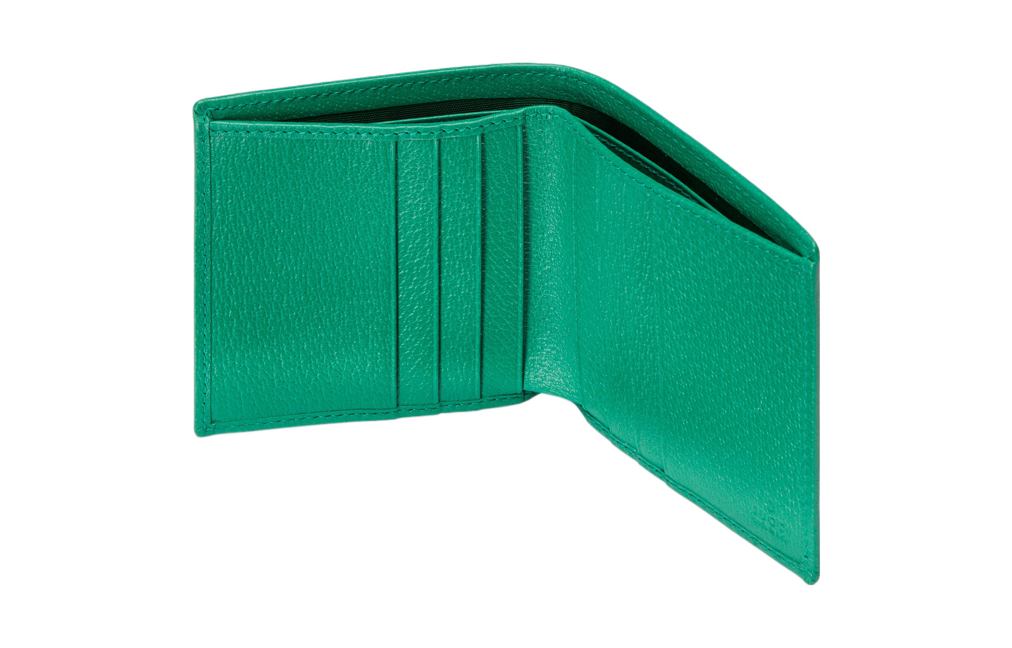 Мужской кошелек GUCCI 760320-FACHH-3727 зеленый