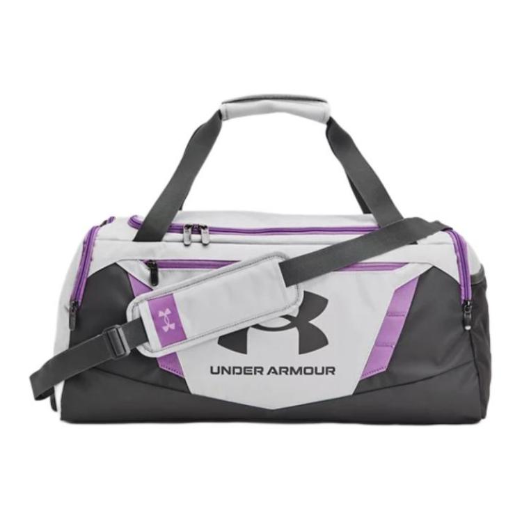 Дорожная сумка унисекс Under Armour 1369222-014, halo grey & provenal purple, Small EU