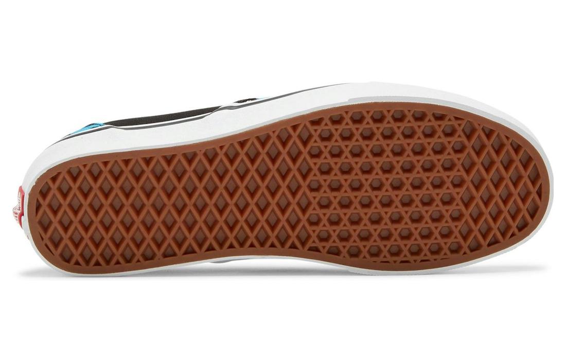 Слипоны унисекс Vans Classic Slip On Butterfly Checkerboard, blue-black, 38 EU