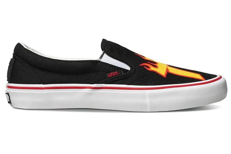 Слипоны унисекс Vans Slip On Thrasher 2017 черные-белые, 40.5 EU
