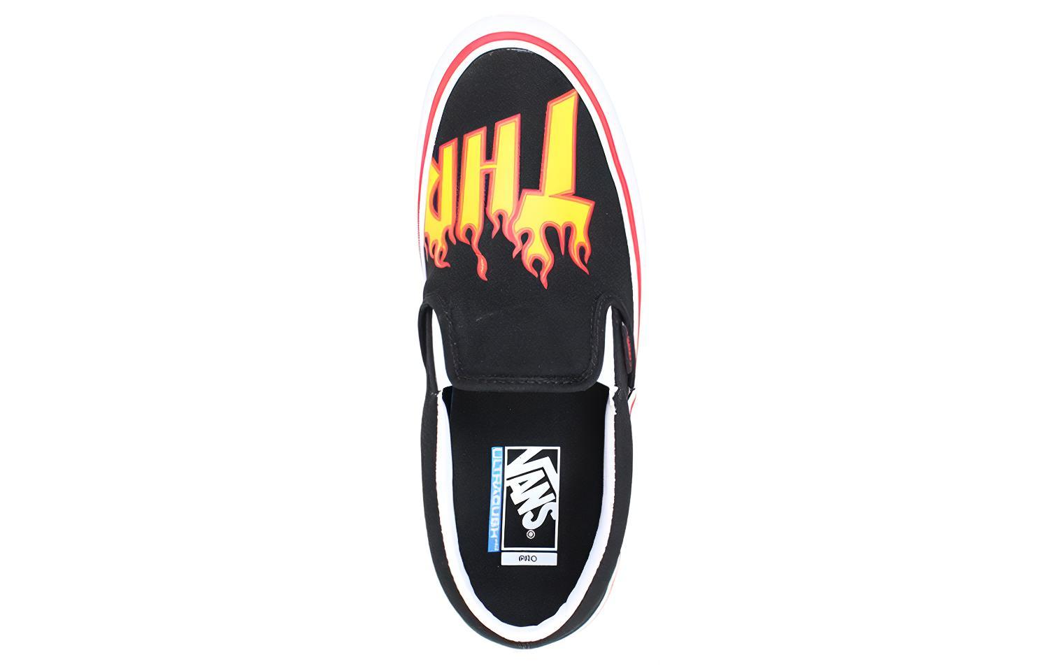 Слипоны унисекс Vans Slip On Thrasher 2017 черные-белые, 40.5 EU