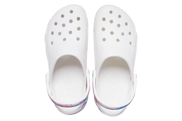Шлепанцы женские Crocs Classic Platform Dream Clog белые, фиолетовые, 37-38 EU