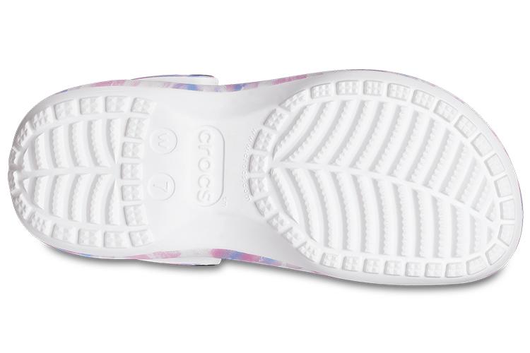 Шлепанцы женские Crocs Classic Platform Dream Clog белые, фиолетовые, 37-38 EU