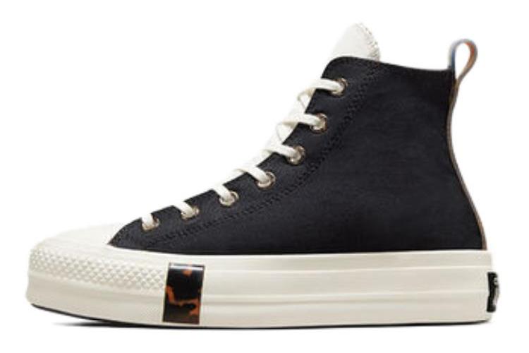 Кеды женские Converse Chuck Taylor All Star Lift Tortoise High Top черные, 36 EU