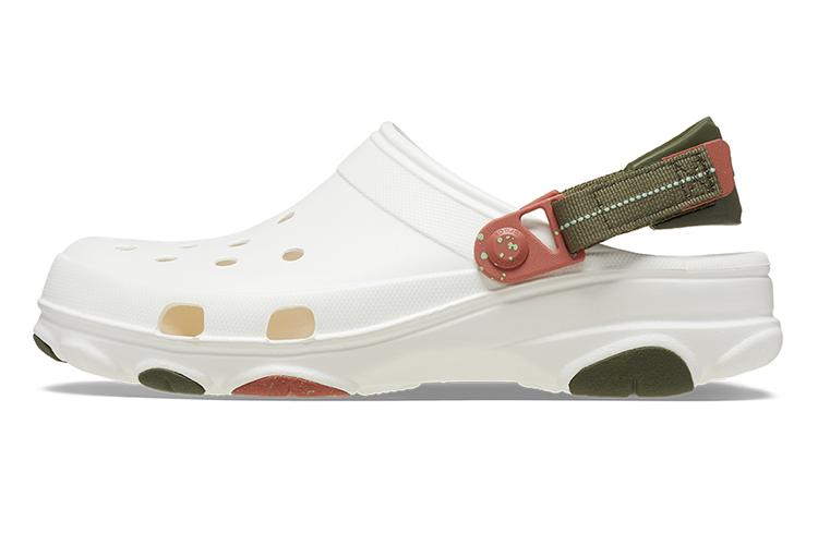 Шлепанцы унисекс Crocs All Terrain Clogs белые и зелёные