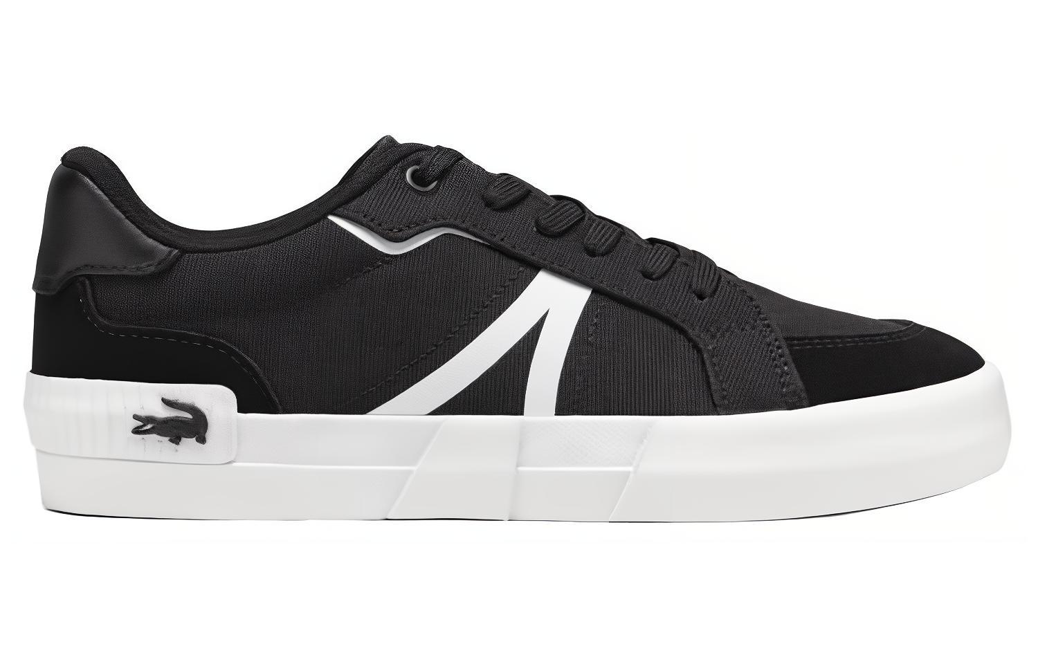 Кеды женские LACOSTE 43CFA0044-312 черно-белые, 37 EU