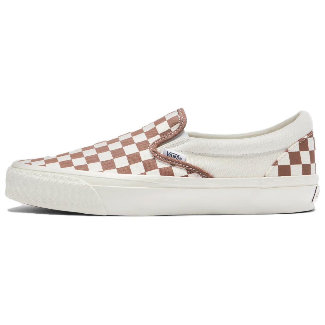 Слипоны унисекс Vans Slip-On 98 Checkerboard коричневые