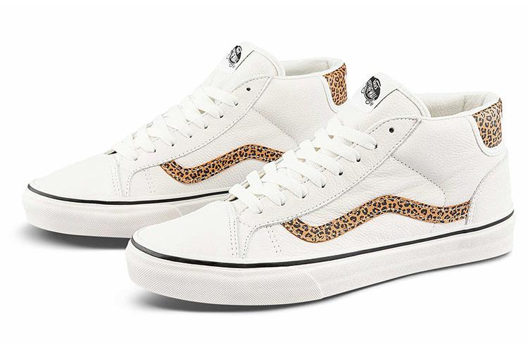 Кроссовки унисекс Vans General Mid Skool белые, коричневые