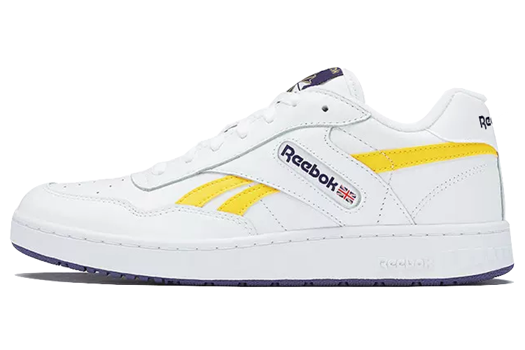 Кеды унисекс Reebok Bb 4000 Mu белые, желтые, 44 EU