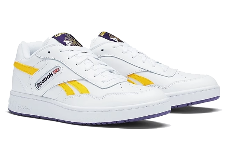 Кеды унисекс Reebok Bb 4000 Mu белые, желтые, 44 EU