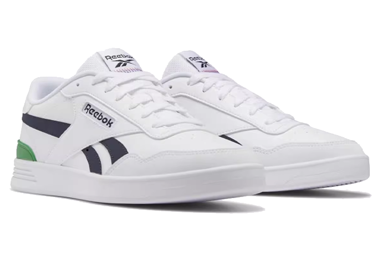 Кеды унисекс Reebok Court Advance Clip белый, черный, зеленый, 37.5 EU