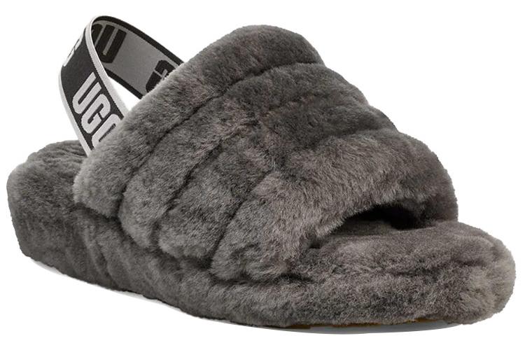 Тапочки женские UGG Fluff Yeah Slide Thick Sole серые, 39 EU