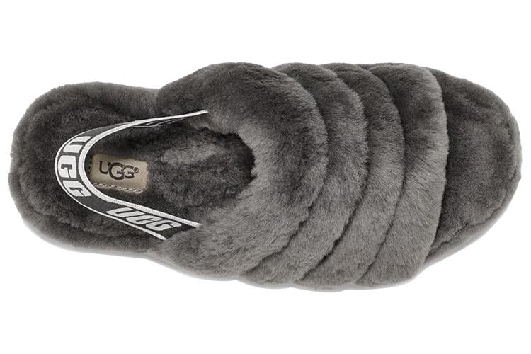 Тапочки женские UGG Fluff Yeah Slide Thick Sole серые, 39 EU