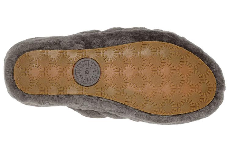 Тапочки женские UGG Fluff Yeah Slide Thick Sole серые, 39 EU